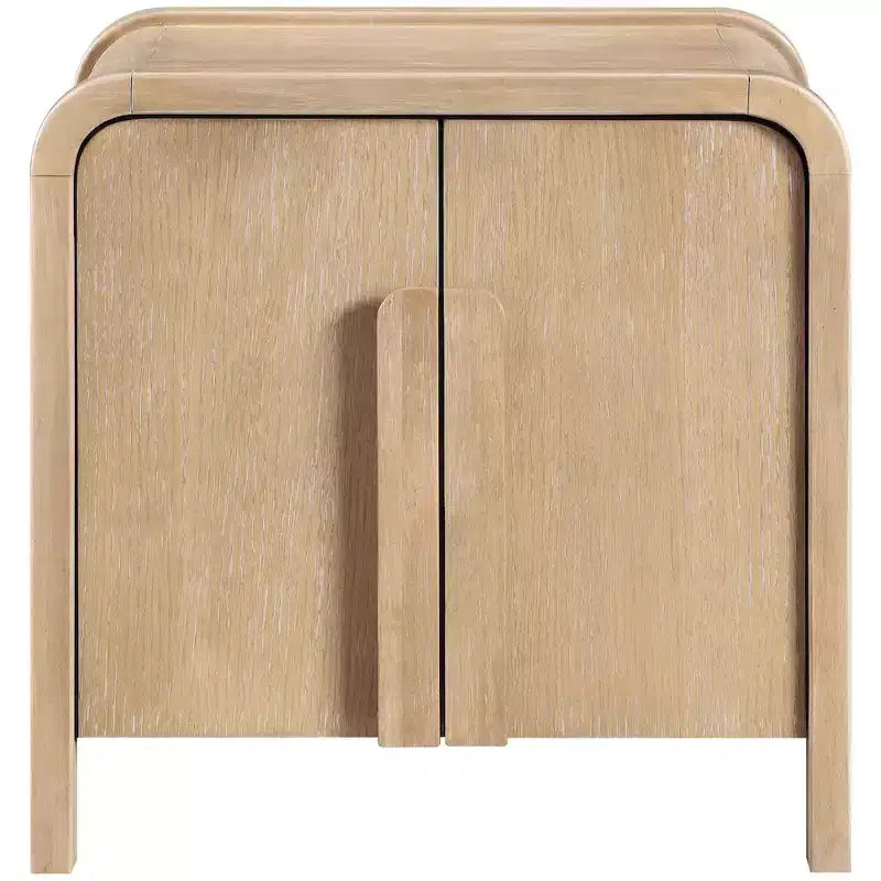 Meridina Furniture,Harmony Oak Veneer Rubberwood Nightstand