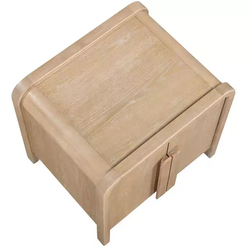 Meridina Furniture,Harmony Oak Veneer Rubberwood Nightstand
