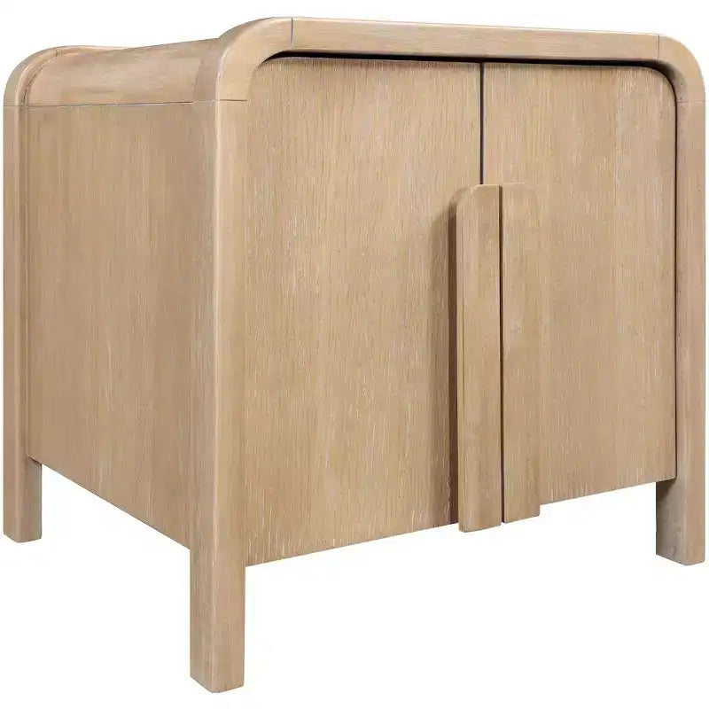 Meridina Furniture,Harmony Oak Veneer Rubberwood Nightstand