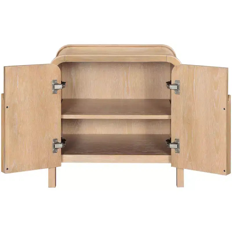 Meridina Furniture,Harmony Oak Veneer Rubberwood Nightstand