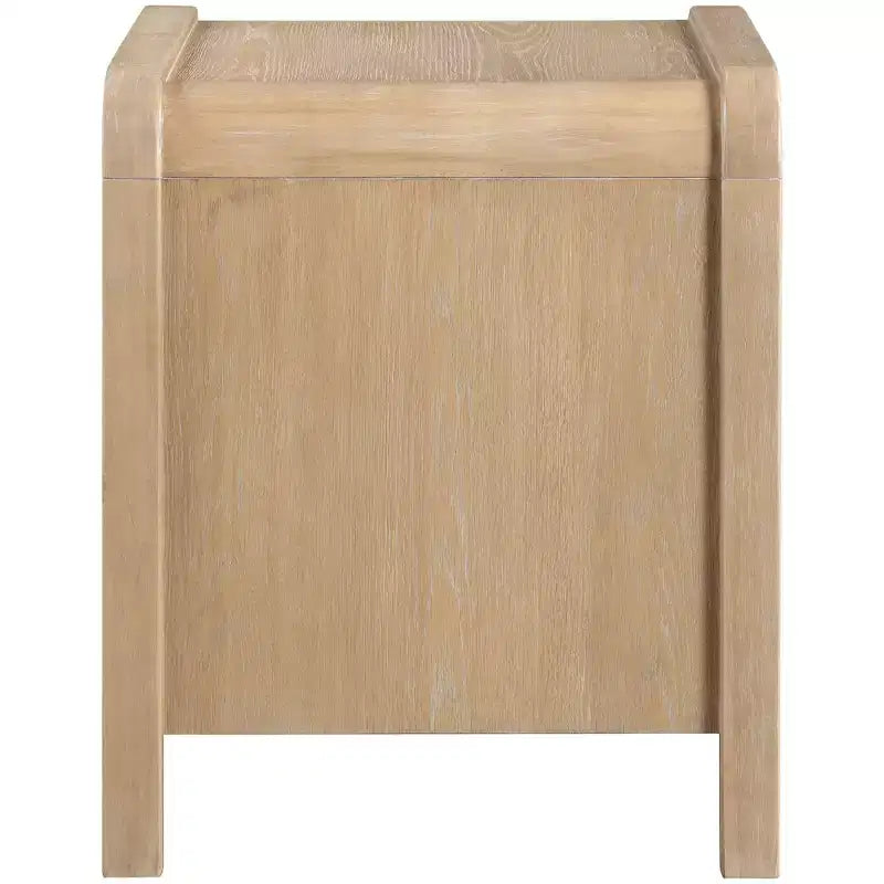 Meridina Furniture,Harmony Oak Veneer Rubberwood Nightstand
