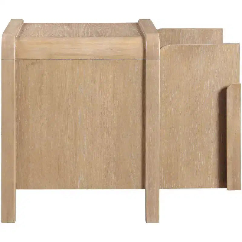 Meridina Furniture,Harmony Oak Veneer Rubberwood Nightstand