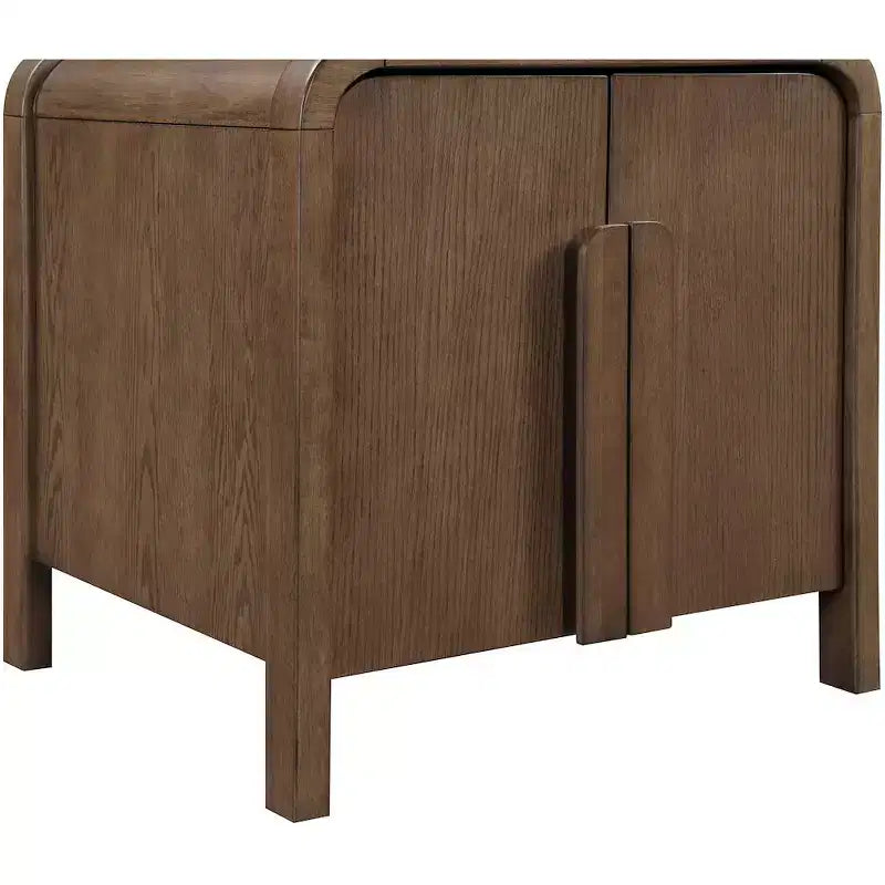 Meridina Furniture,Harmony Oak Veneer Rubberwood Nightstand
