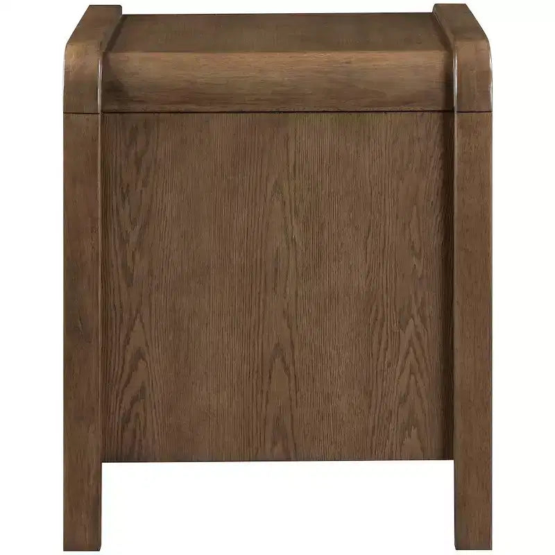 Meridina Furniture,Harmony Oak Veneer Rubberwood Nightstand
