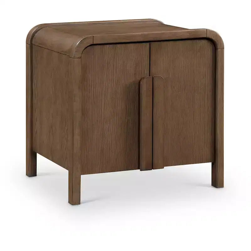 Meridina Furniture,Harmony Oak Veneer Rubberwood Nightstand