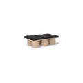 Meridian Furniture,Pavilion Black Boucle Fabric Bench