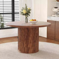 GDFStudio Daria Farmhouse Wooden Dining Table with Double-Layer Storage