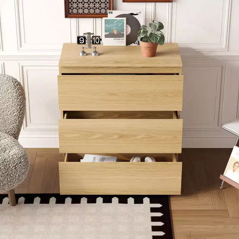 Famapy 3 - Drawer Cabinet Dresser Chest,Large Nightstand: Sleek Design, Ample StorageIdeal for Home