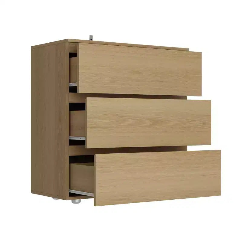 Famapy 3 - Drawer Cabinet Dresser Chest,Large Nightstand: Sleek Design, Ample StorageIdeal for Home