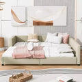 Whisen Queen Size & Twin XL Size Upholstered Platform Bed, PU Leather, Elegant Design