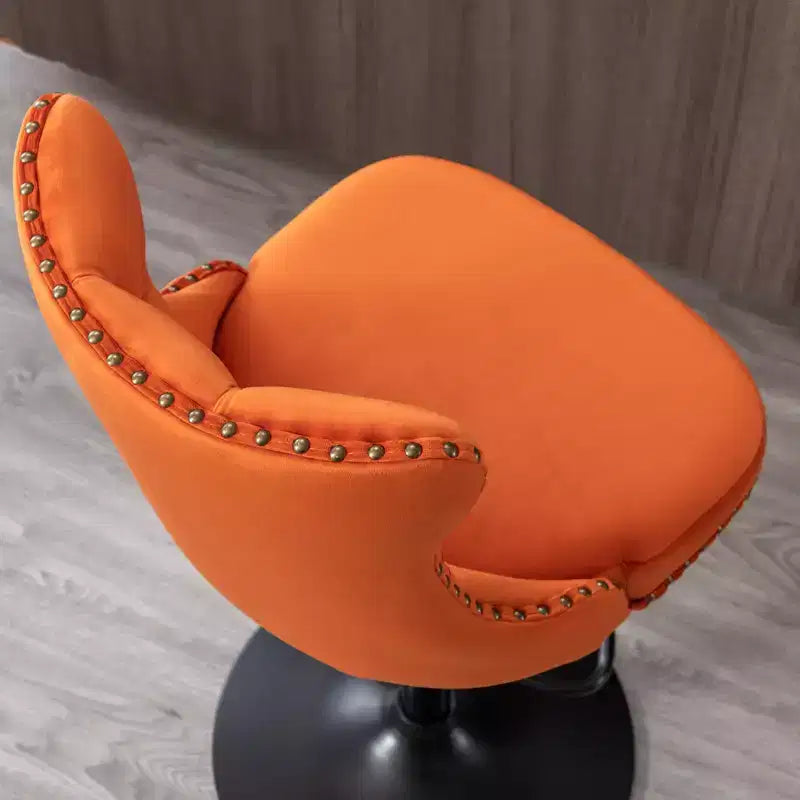 MAYEERTY Swivel Velvet Barstools - Adjustable Seat Height 25-33 Inch, 17.7 Inch Base, Tufted Backs, , Set of 2