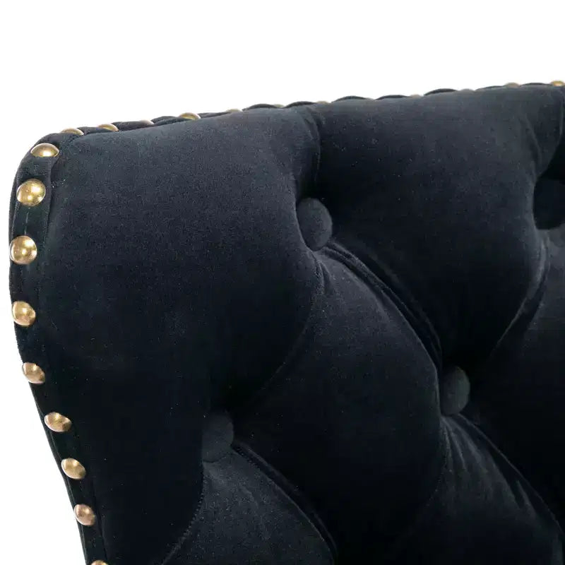 MAYEERTY Swivel Velvet Barstools - Adjustable Seat Height 25-33 Inch, 17.7 Inch Base, Tufted Backs, , Set of 2