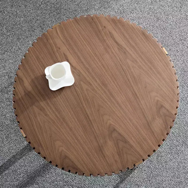 GDFStudio Zara Rustic Wooden Round Coffee Table