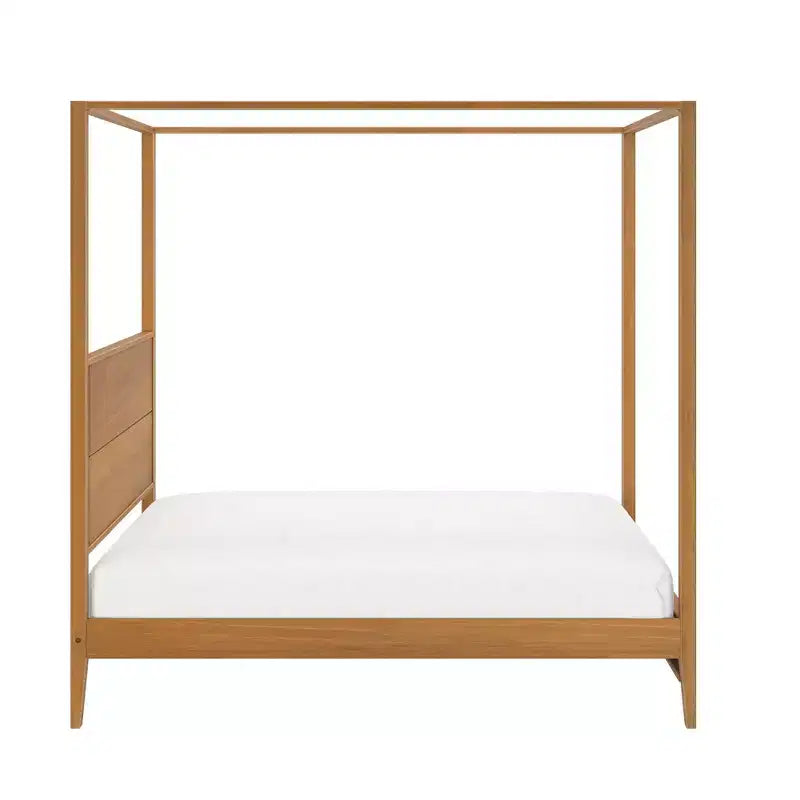 Haven Canopy Bed with Square Post and Wood Headboard (Full)