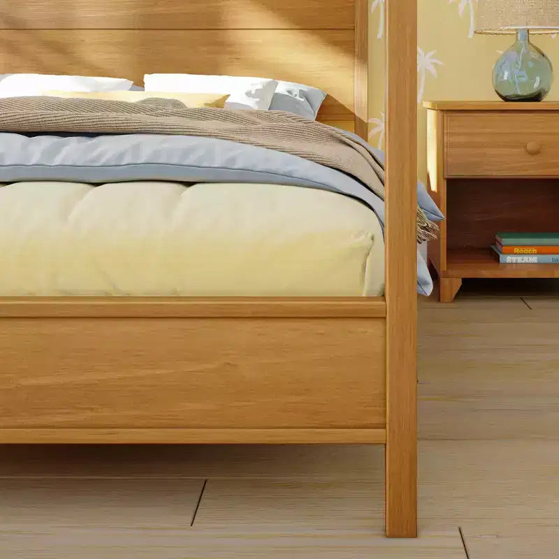 Haven Canopy Bed with Square Post and Wood Headboard (Full)