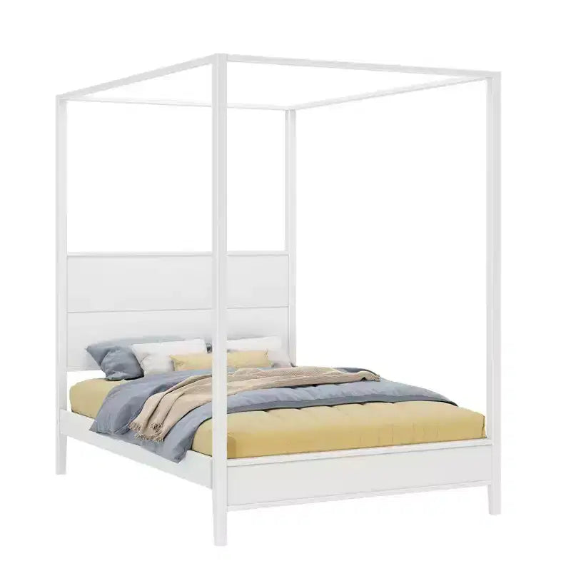 Haven Canopy Bed with Square Post and Wood Headboard (Full)