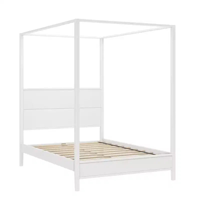 Haven Canopy Bed with Square Post and Wood Headboard (Full)