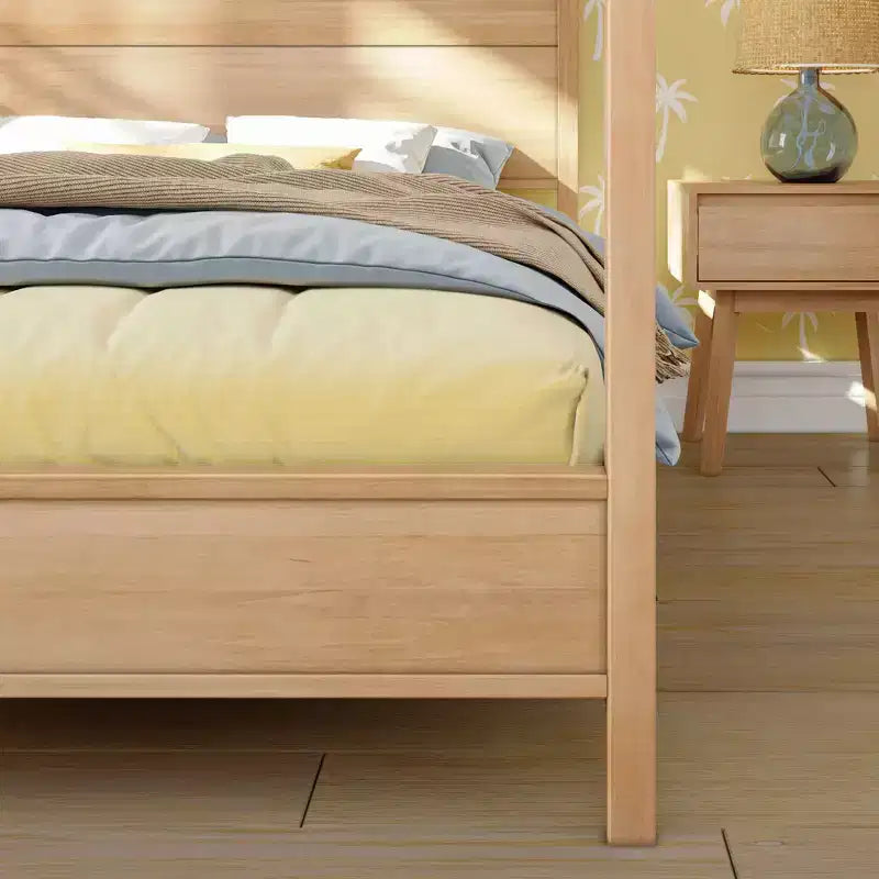 Haven Canopy Bed with Square Post and Wood Headboard (Full)