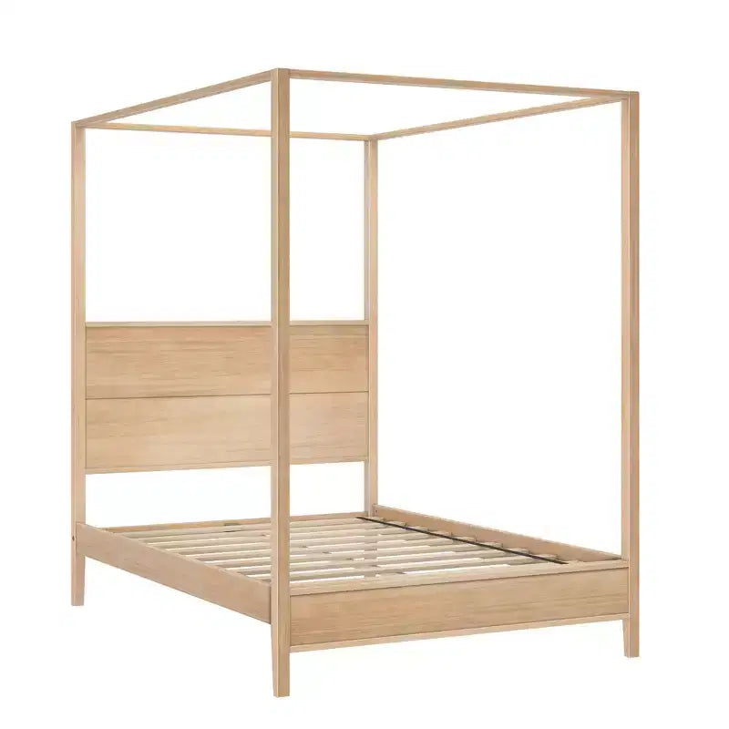 Haven Canopy Bed with Square Post and Wood Headboard (Full)