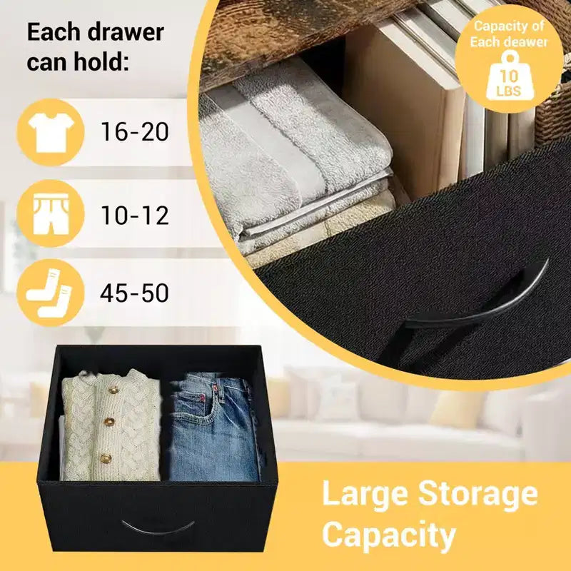 Slim 3-Drawer Dresser Modern Compact Storage Cabinet with Removable Fabric Bins Space-Saving Organizer for Bedroom, Closet, Apartment