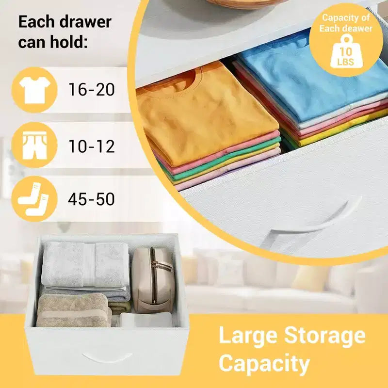 Slim 3-Drawer Dresser Modern Compact Storage Cabinet with Removable Fabric Bins Space-Saving Organizer for Bedroom, Closet, Apartment