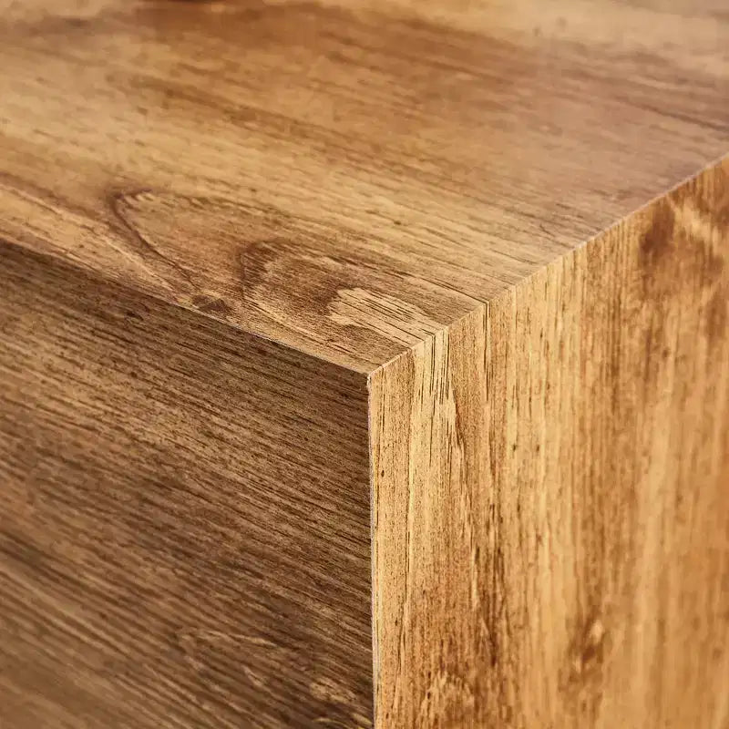 11.8 Wood Color MDF Coffee Table, Smooth Texture No-Assembly Multifunctional Side Table for Living Room Decoration