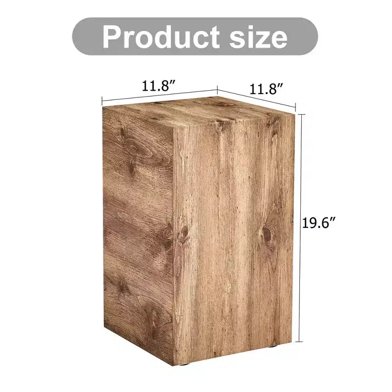 11.8 Wood Color MDF Coffee Table, Smooth Texture No-Assembly Multifunctional Side Table for Living Room Decoration