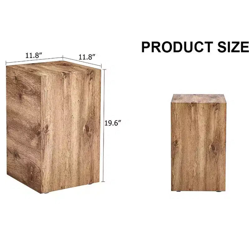 11.8 Wood Color MDF Coffee Table, Smooth Texture No-Assembly Multifunctional Side Table for Living Room Decoration
